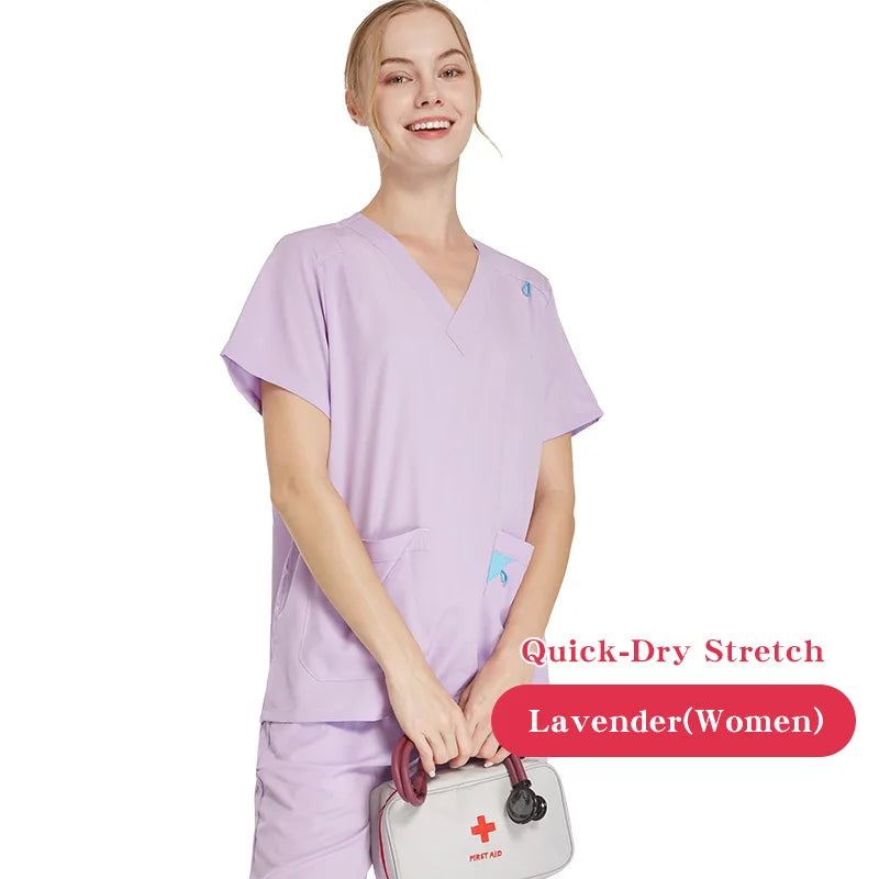 UltraAir™ Scrub Uniforms Nurse Performance Stretch Quick-Dry Healthcare Doctor Hospital Dental Pediatric Medical Scrubs S12
