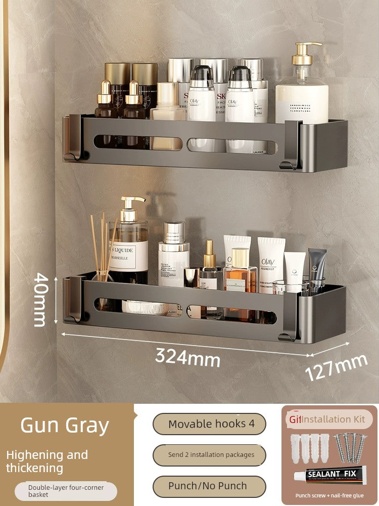 Toilet Punch-Free Wall-Mounted Bath Storage Rack