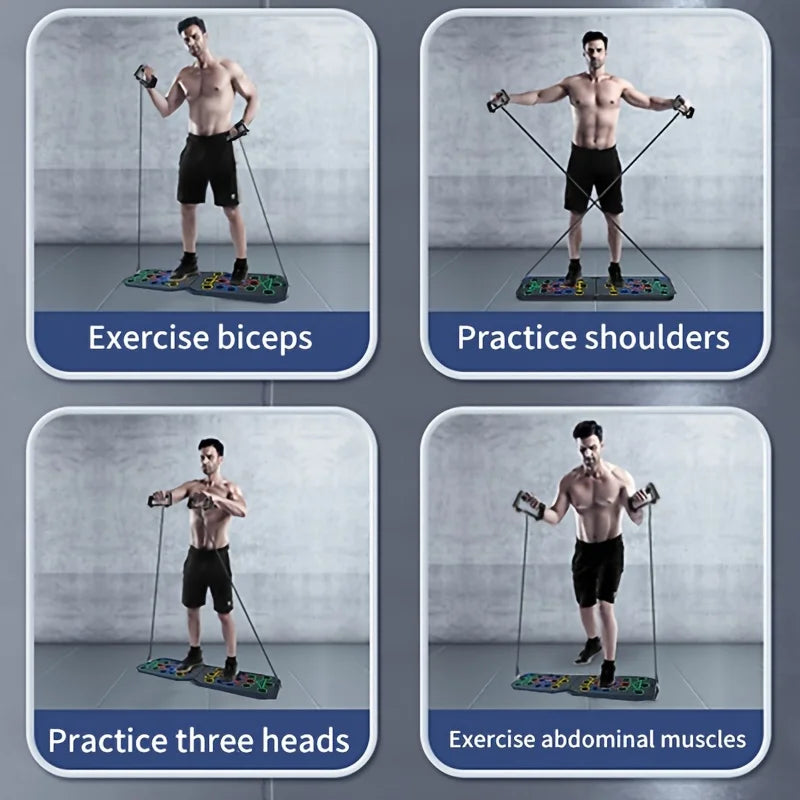 Multifunctional 28-Hole Push-Up Board Portable Push Up Fitness Equipment Strength Multiple Angles Gym Training Equipment