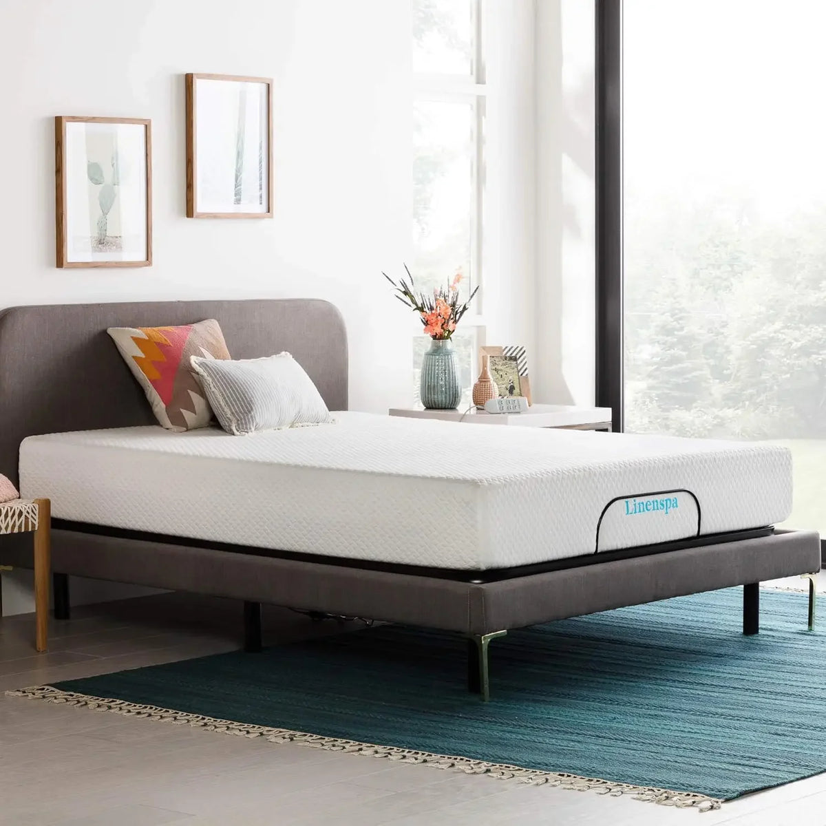 Adjustable Bed Frame - Independent Head and Foot Incline  Powerful Quiet Motor  Easy Tool Free Assembly  Lounging