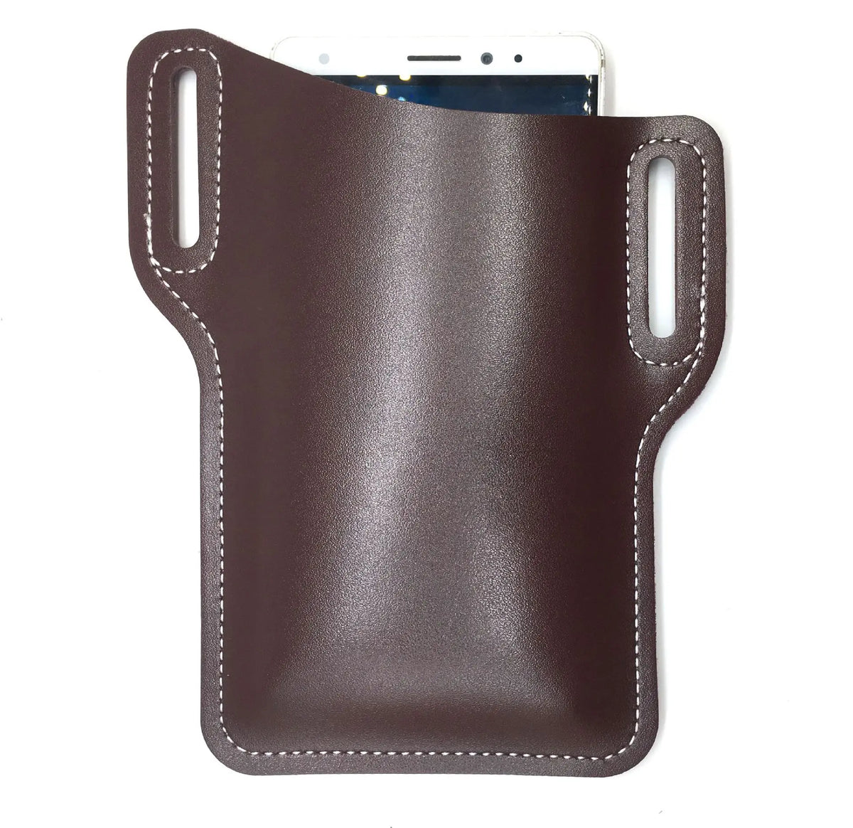 Men Cellphone Loop Holster Case Belt Waist Bag Props Leather Purse Phone Wallet Outdoor Tools for Camping Hiking