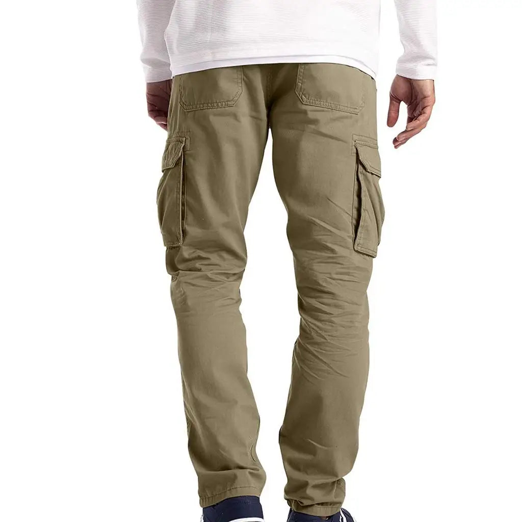 Plus Size S-5XL Men Cargo Pants Spring Autumn  Casual Muti Pocket Cotton Slim Straight  Elastic Long Tactical Hiking