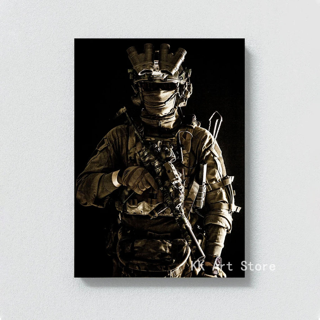 Military Special Forces Canvas Painting Soldier Poster HD Printing Modern Wall Art Pictures Boy Room Living Room Home Decor