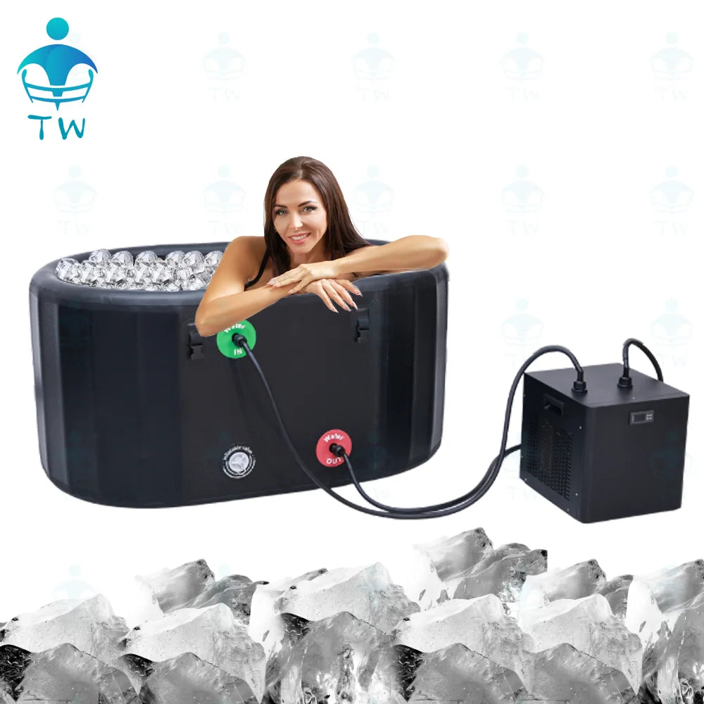Inflatable Ice Bath Tub With Chiller,Cold Plunge for Recovery,Portable Outdoor Bathtub,Advanced Ice Tub with Temperature Control