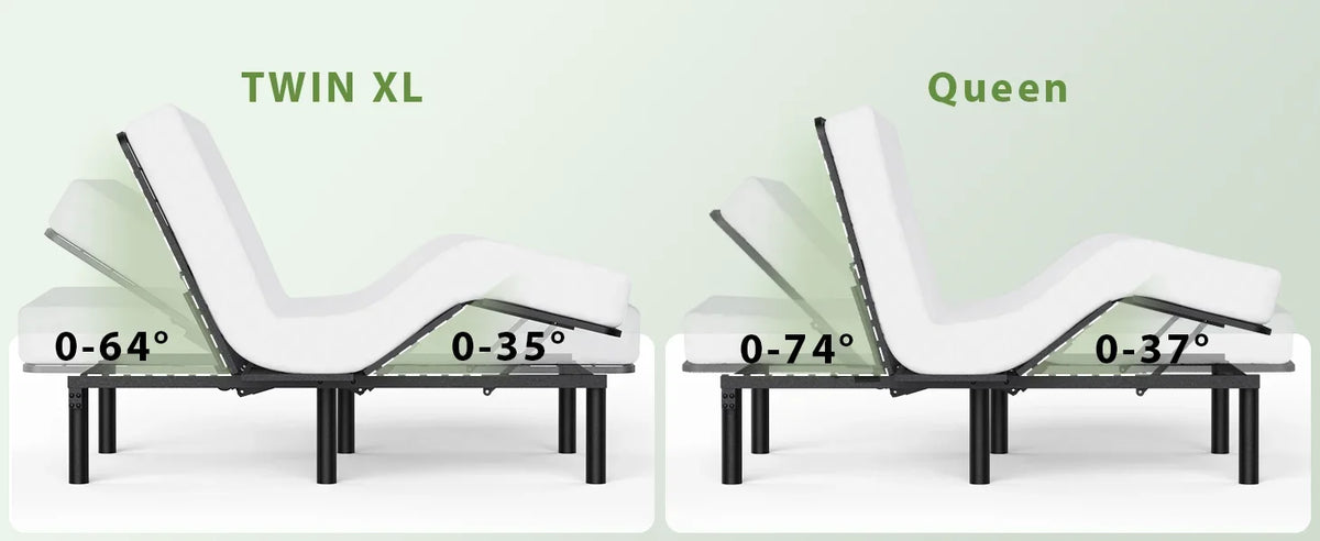 Adjustable Bed Base with one Bed Assist Rail for Seniors, Premium Quiet Motor, Anti-Snore, Zero Gravity, Memory Pre-Sets, Wirele
