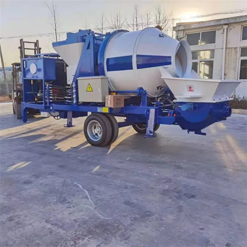 For Construction Portable Trailer Concrete Pump Machine 30m3/h Capacity Concrete Mixer Pump Truck Mounted Concrete Pump