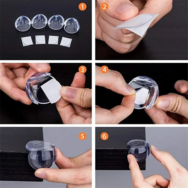 4PCS Baby Safety Silicone Protector Table Corner Edge Protection Cover Electric Socket Protection Children Anticollision Guards