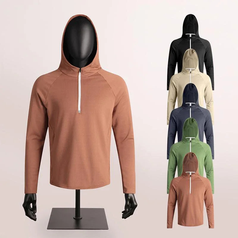 Mens Fitness Tracksuit Running Sport Hoodie Gym Joggers Hooded Outdoor Workout Athletic Clothing Muscle Training Sweatshirt Tops