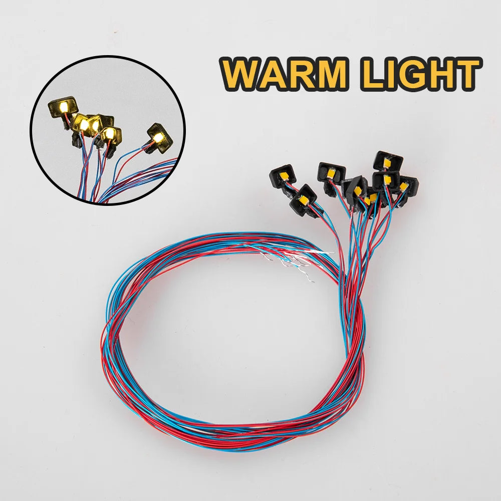 20pcs Ho 1:87 Scale Spotlight Model 3V Outdoor Billboard Lamp Architecture Building Materials Railway Train Layout for Diorama