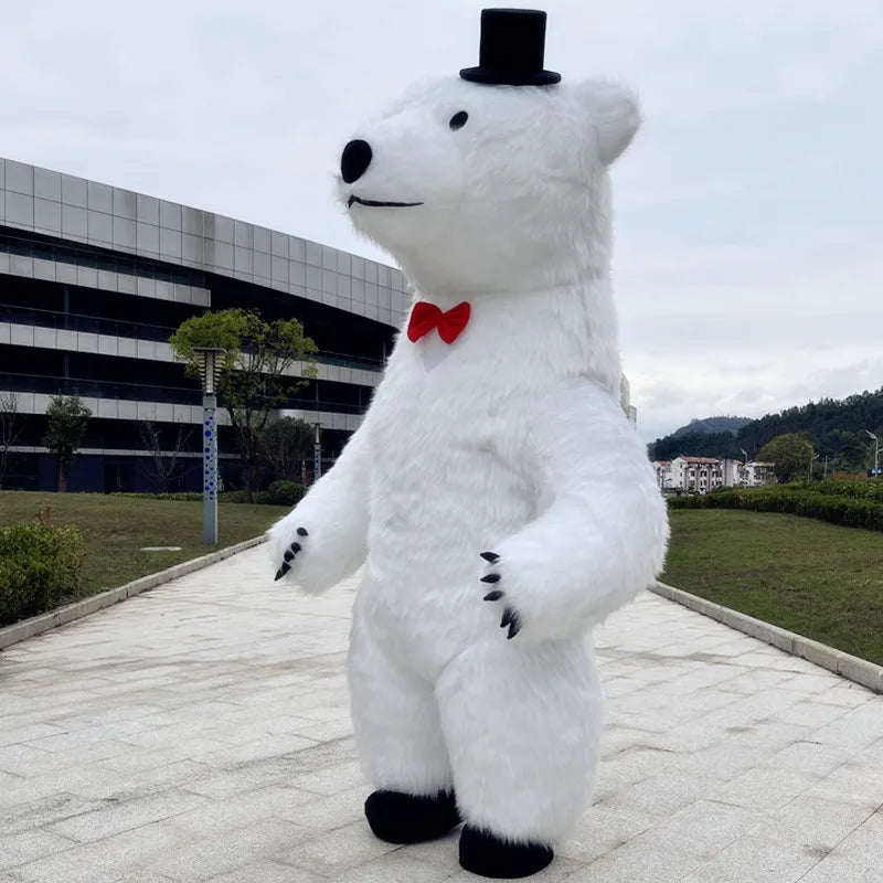 2.6M inflatable polar bear, giant panda, brown bear performance suit, funny doll, Santa Claus, snowman, animal shape performance