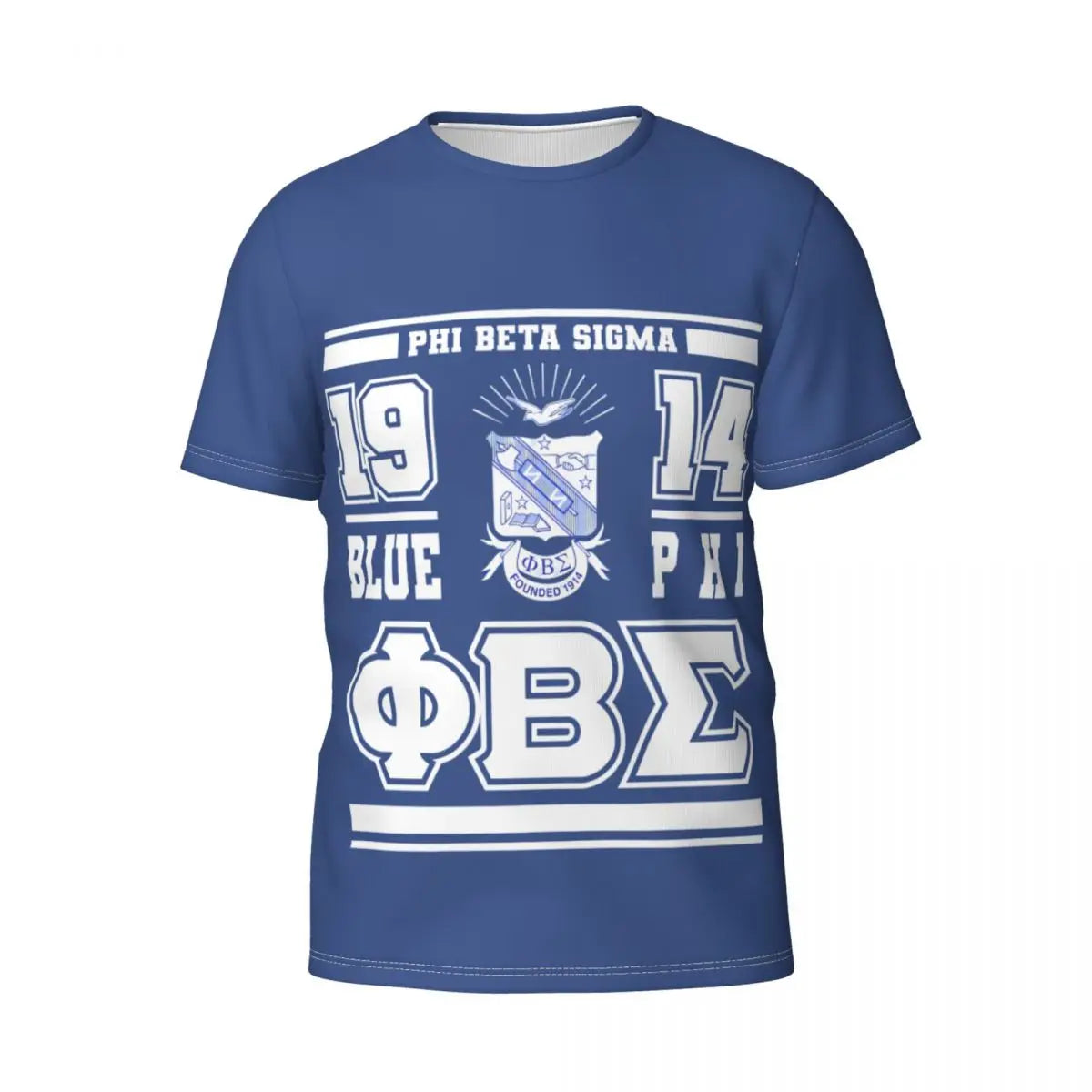 Phi Beta Sigma PBS Fraternity Men's Athletic Cotton Classic Short Sleeve Crewneck T-Shirt Tee Shirt