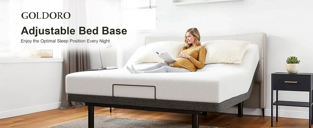 Queen Size Adjustable Bed Base, Wireless Remote Control, Whisper Quiet Durable Motor, Independent Head and Foot Inclin