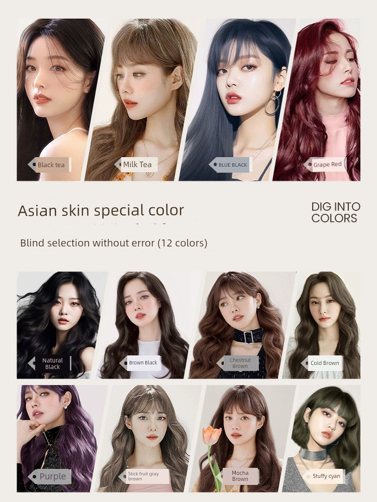 Natural Non-Irritating Dark Brown Plant Bubble Hair Dye