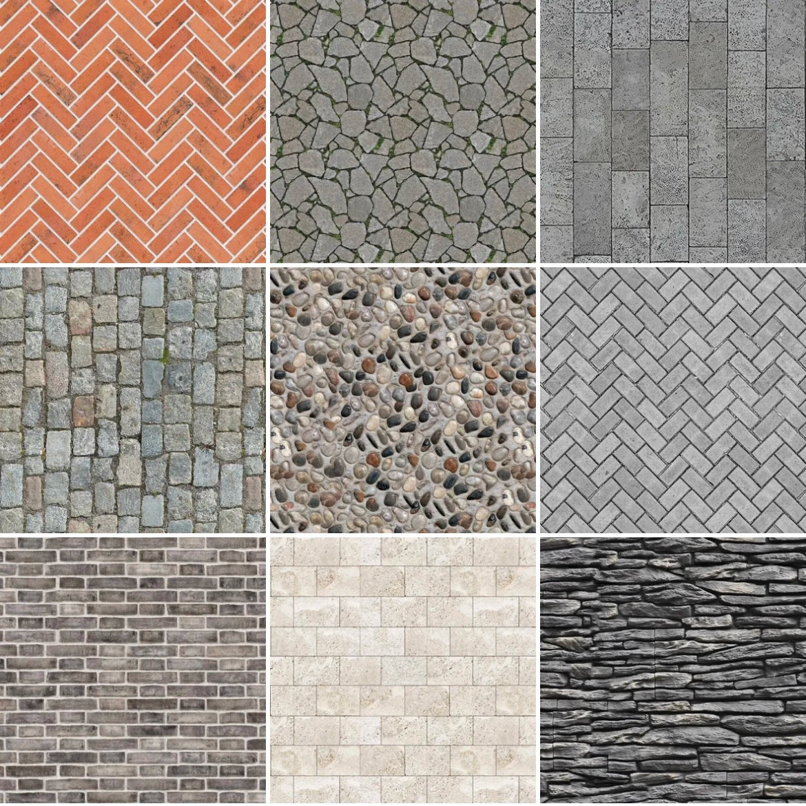 2pcs Miniature Simulation Road Wall floor Sticke Pavement Model Kits Diy  Ground Scenes Outdoor Brick Sticker Materials