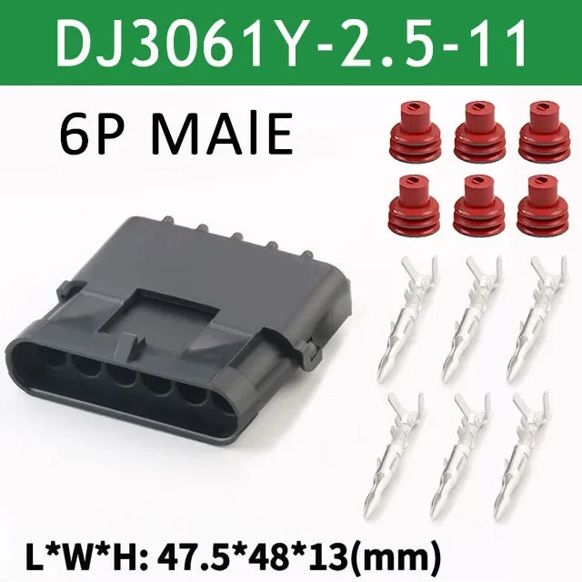 5/20/100sets 1 2 3 4 6Pin Way Delphi 2.5 GM Automotive Female Male Weather Pack Electrical Socket Plug Automobile Connectors