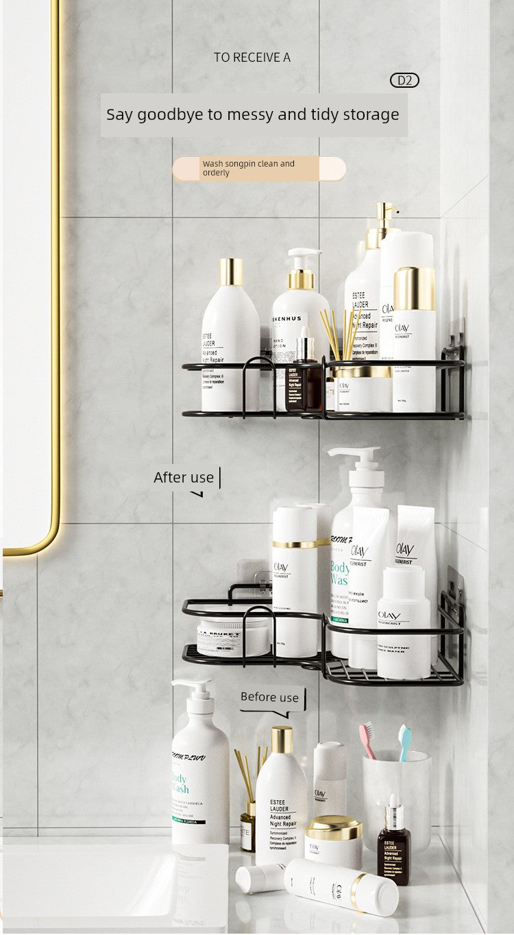 Punch-Free Wall Hanging Washstand Cosmetic Shelf