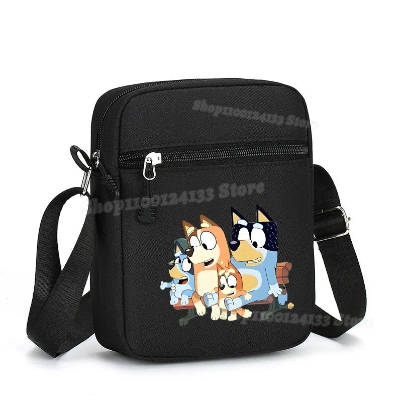 Bluey Shoulder Bag Men's Woman Crossbody Mini Bag Bingo Chilli Cartoon Anime Oxford Simple Casual Mobile Phone Handbag Cute Gift
