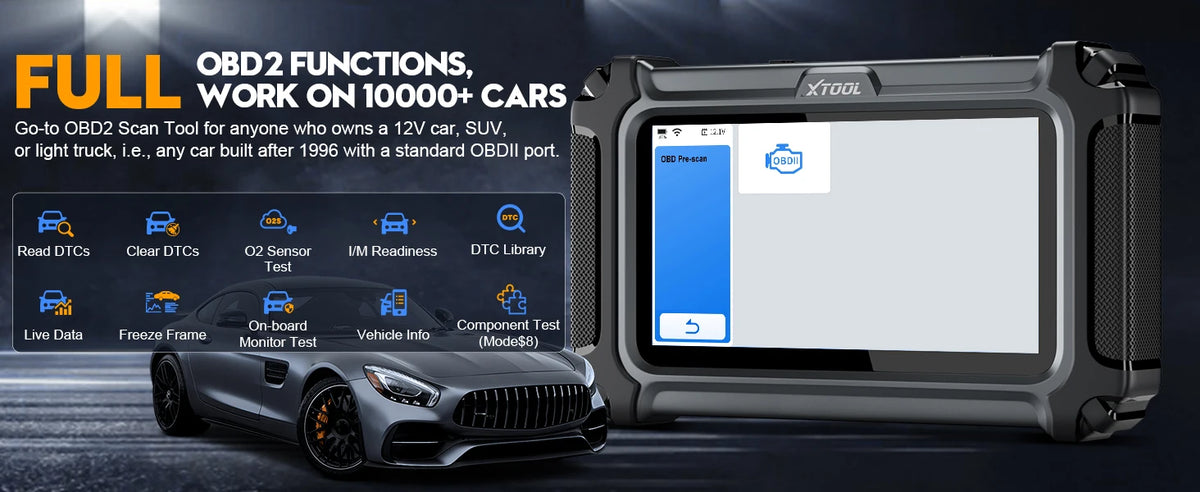 XTOOL D5S Car Diagnostic Tool Gearbox ABS EPB SRS Engine System Scanner 15 Resets Service OBD2 Scanner All Function Free Update