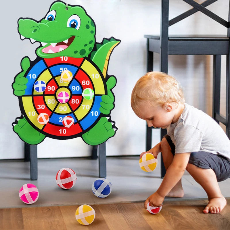 Toddler Educational Toys for Kids Children's Dart Board Games Indoor Outdoor Party Play Sports Games Dartboard with Sticky Balls