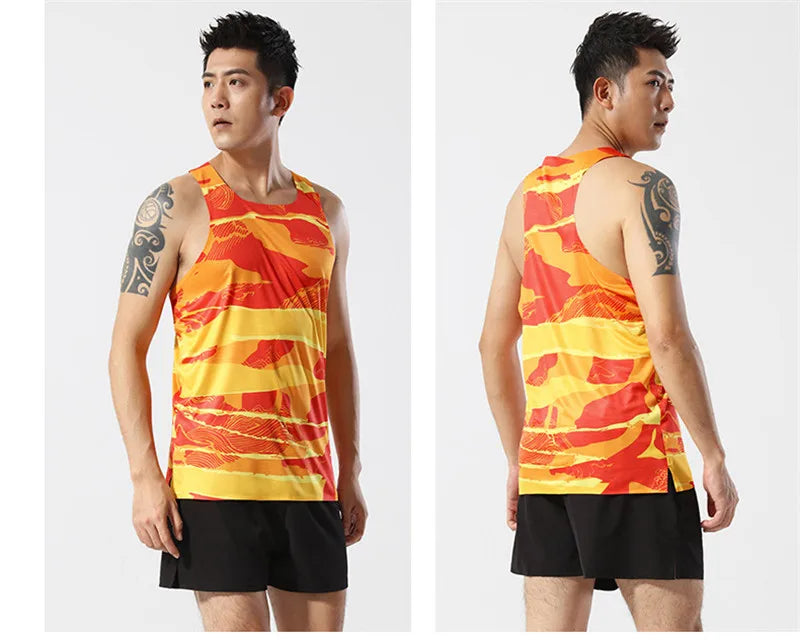 Adult Men Women Running Hiking Shirts Tight Gym Tank Top Fitness Marathon T-shirts Sport Exercise Basketball Vest Clothes D24