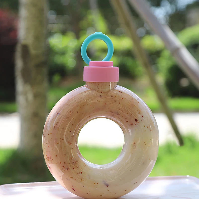 500ML Kawaii Bear Water Bottle For Milk Tea Coffee Juice Portable Drinking Cup Home Transparent Juicing Beverage Drink Bottles