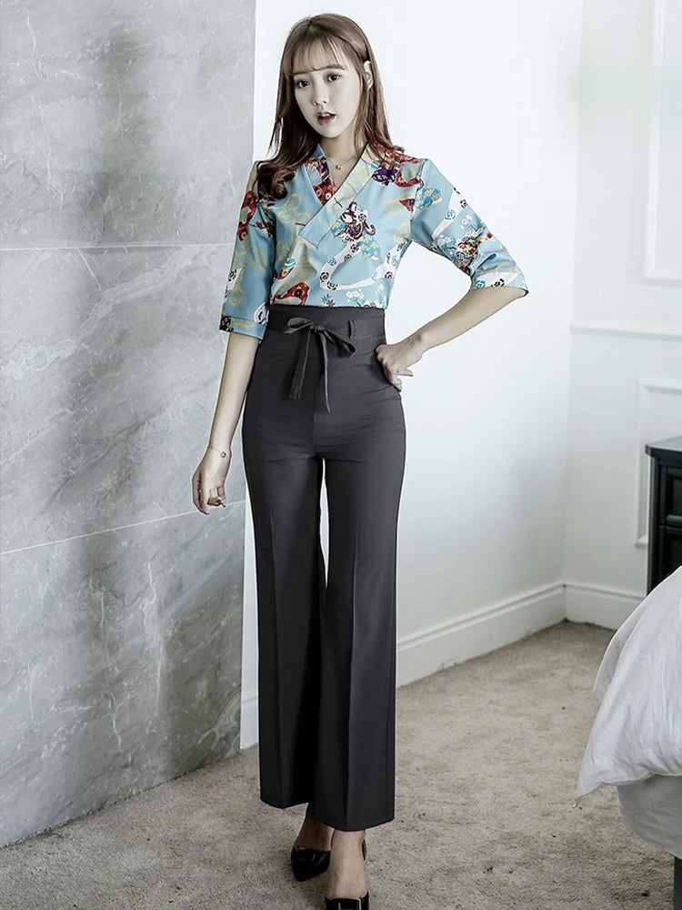 New Style Beauty Salon Uniform Women Foot Bath Technician Workwear Sauna Spa Massage Esthetic Overalls Hotel Working Pants Suit