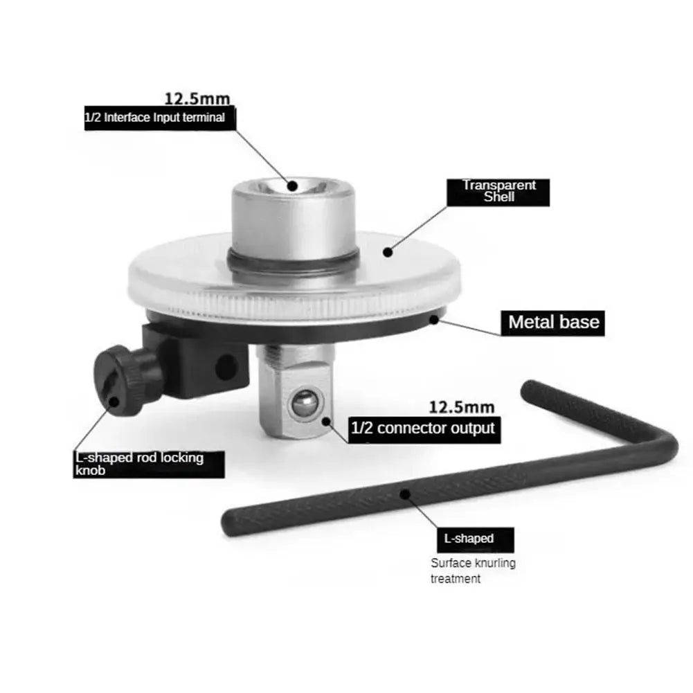 2024 NEW Torque Wrench Torquemeter Dial Hand Tool Calibrated In Degrees Auto Service Equipment Automotive Tools