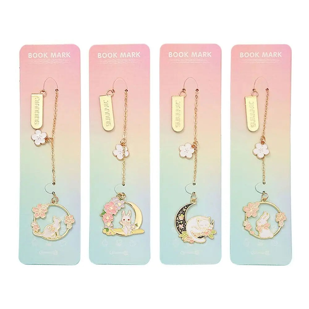 Exquisite Metal Bookmark Cute Rabbit Hollow Book Page Marker Book Page Pagination