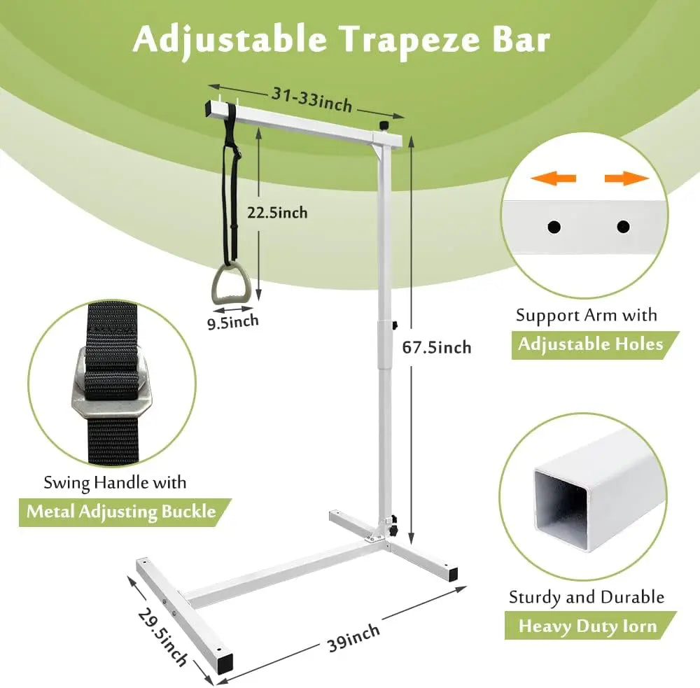 Trapeze Bar for Bed Mobility Aids, Bedside Pull Up Bar, Bed Lift for Elderly Seniors Transfer Rail, Medical Trapeze