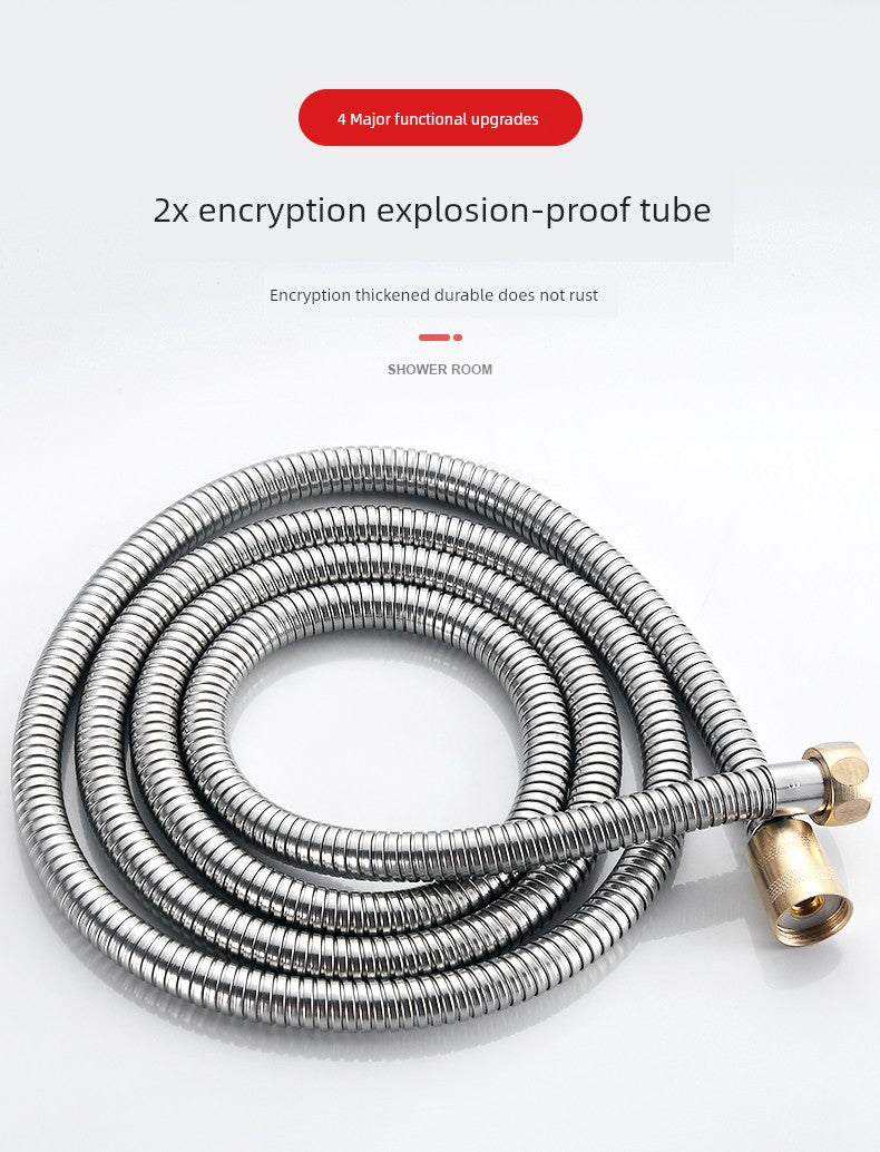 Shower Hose Explosion-Proof Shower Tube Boost Nozzle Refined Copper Neutral Connecting Pipe Water Heater Accessories Complete Collection Punch-Free