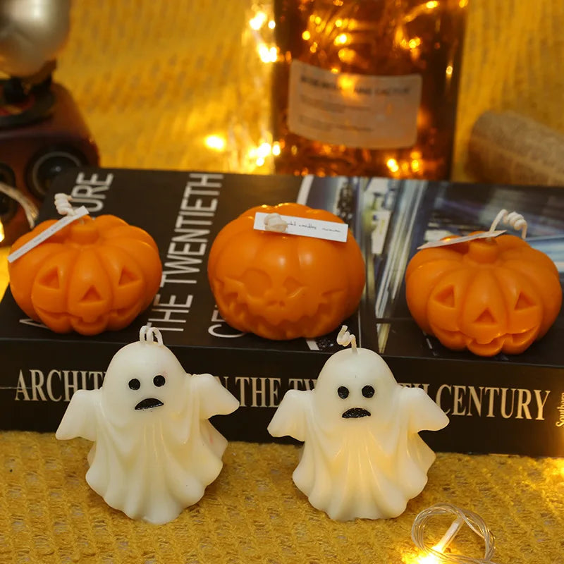 Halloween Decorative Decor Home Candles Ghost Candles Pumpkin Candle Scented Guest Gift Candles Halloween Accessories Home Decor