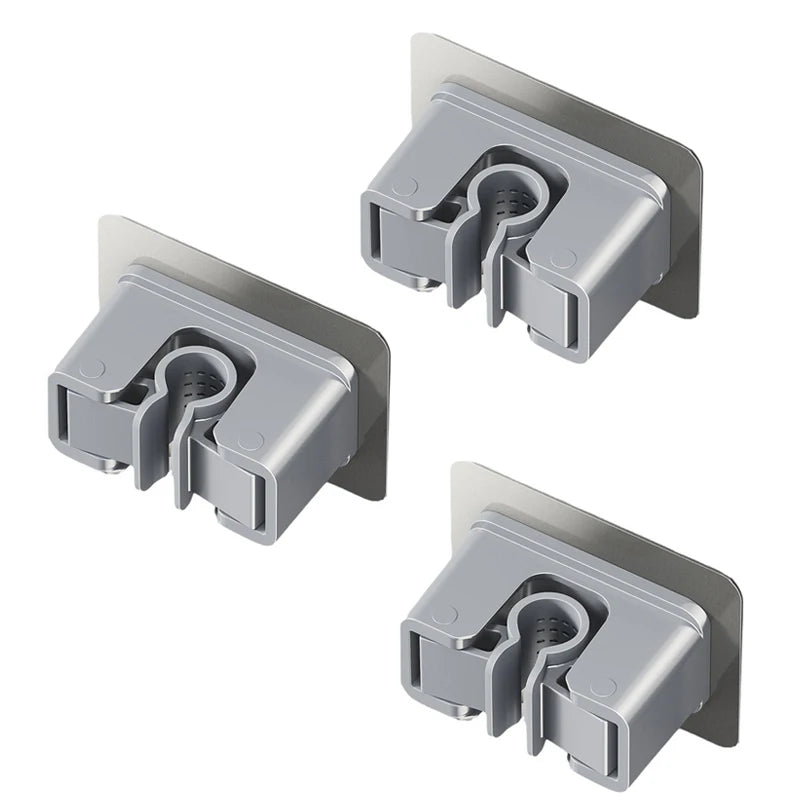 Multi-Purpose Hooks Adhesive Wall Hanging Mop Rack Bathroom Mop Organizer Holder Waterproof Broom Hanger Organizer Accessories