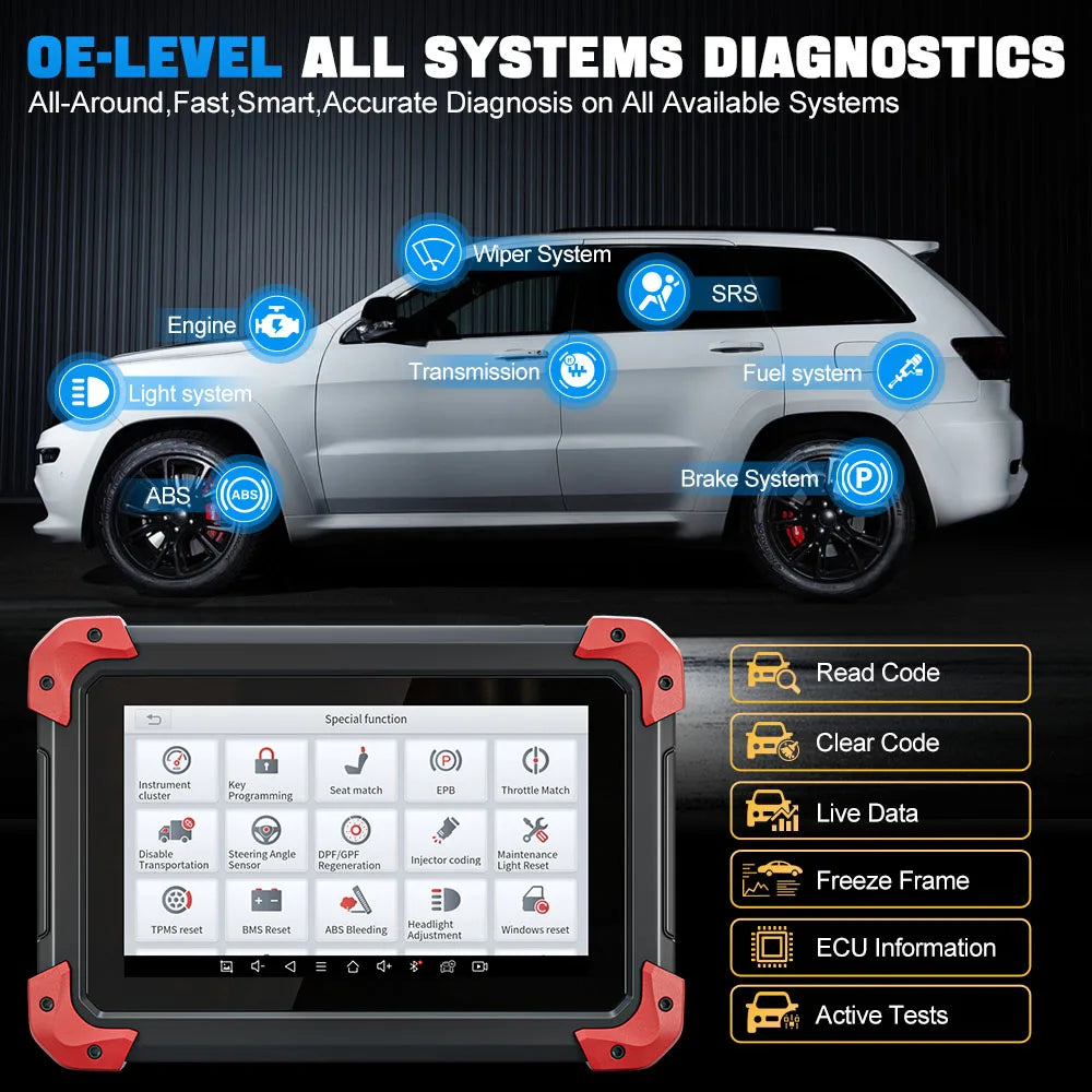 XTOOL D7 All System Car Diagnostic Tools Bidirectional Scanner ECU Coding Automotive Scanner 38+ Services Add CANFD Functions