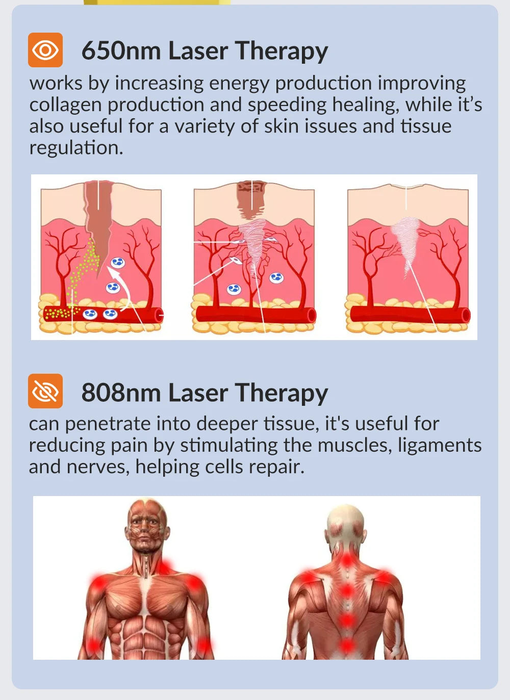 Deep tissue cold laser therapy device professional horse dogs cats health care tool for pain relief 808nm 650nm 880mW 20 diodes
