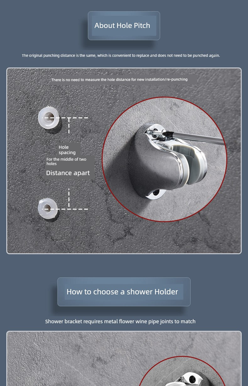 Fixed Seat Shower Head Old-Fashioned Screw Shower Bracket