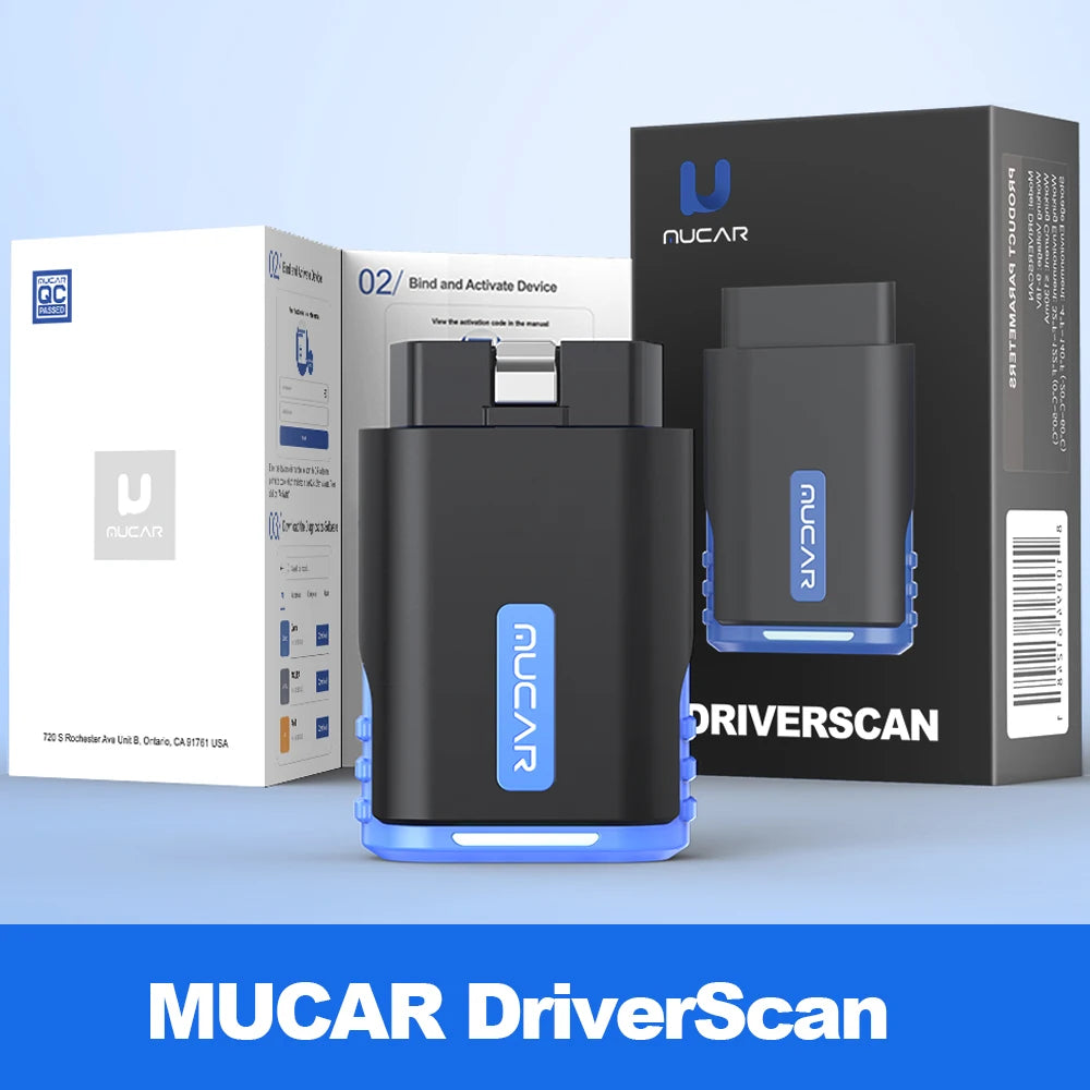 MUCAR DriverScan OBD2 Scanner Bluetooth, Bi-directional scan Tool OE Level All System Diagnostic Active Test 15 Service Function