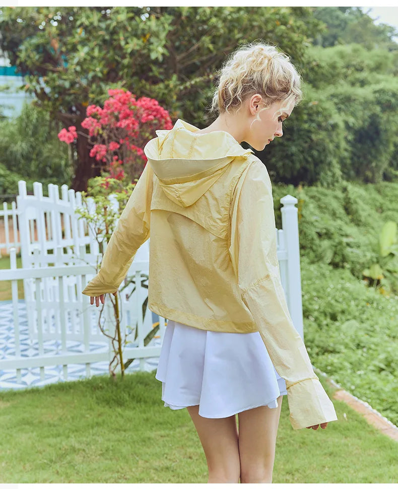 Outdoor Sunsuit Summer Mesh Breathable Zipper Skin Jacket Cardigan Excursion Hiking Hooded Sunscreen Jacket