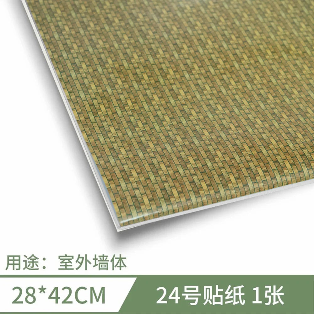 28x42CM Floor/Wall Sticker Materials DIY House Building Indoor/Outdoor Ground Layout Accessory With Back Adhesive 2Pcs/Lot