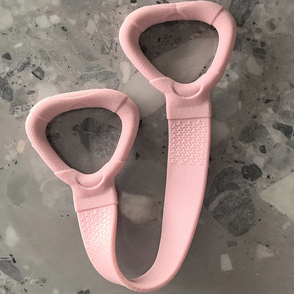 1 Pc 8-shaped Puller Yoga Auxiliary Household Elastic Band Fitness Equipment Open Shoulder Beauty Back Elastic Band Pink Elastic