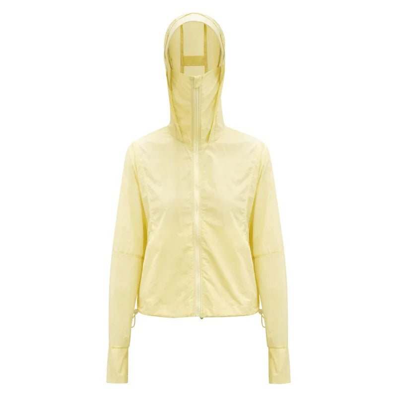 Outdoor Sunsuit Summer Mesh Breathable Zipper Skin Jacket Cardigan Excursion Hiking Hooded Sunscreen Jacket