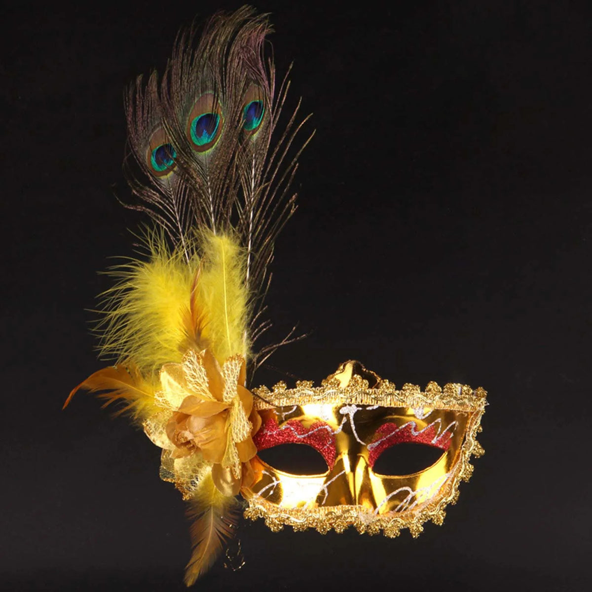Carnival Masquerade For Women's Faux Feather Party Face Mask Novelty Halloween Christmas Easter Cosplay Party Prom Mask