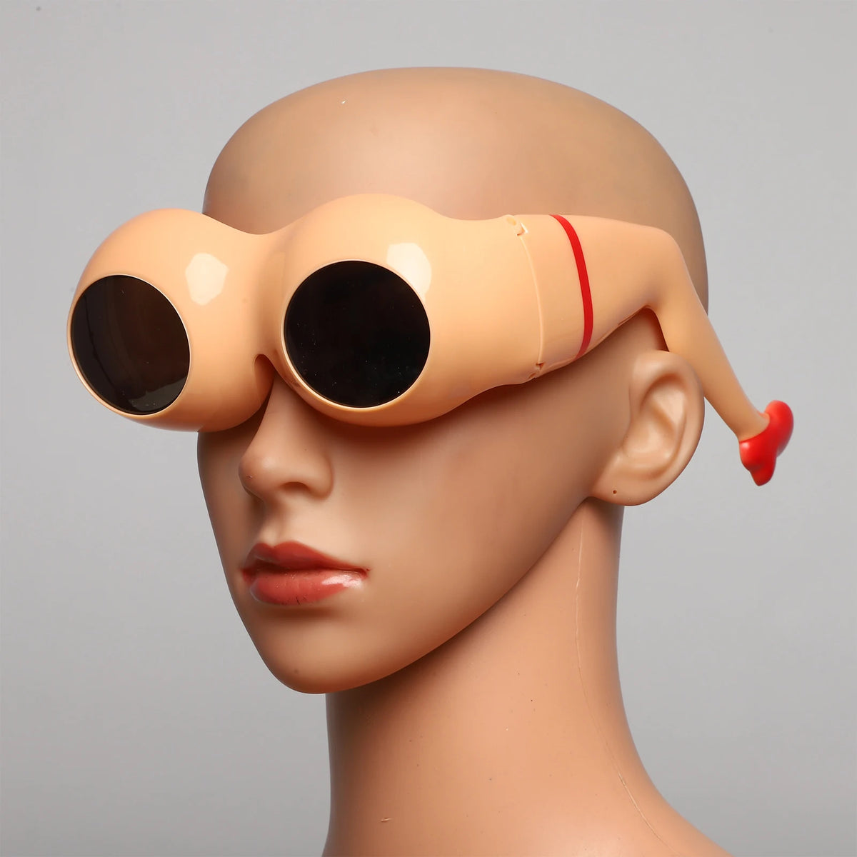 Novelty Leg And Buttocks Sunglasses Prank Party Props Nude Leg Red High Heels Plastic Lens Quirky Glasses for Adding Funny