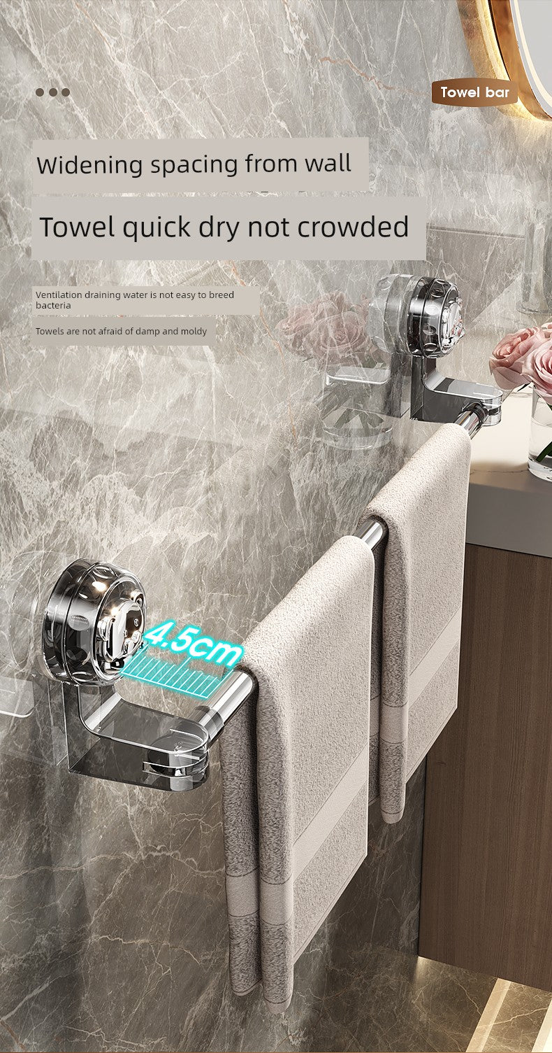 Suction Cup Towel Rack Bathroom Punch-Free Bathroom Retractable Towel Bar Storage Rack Bathroom Bath Towel Storage Rack
