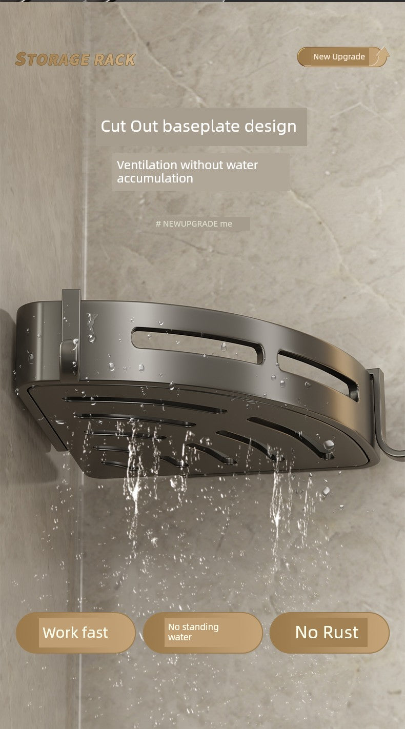 Toilet Punch-Free Wall-Mounted Bath Storage Rack
