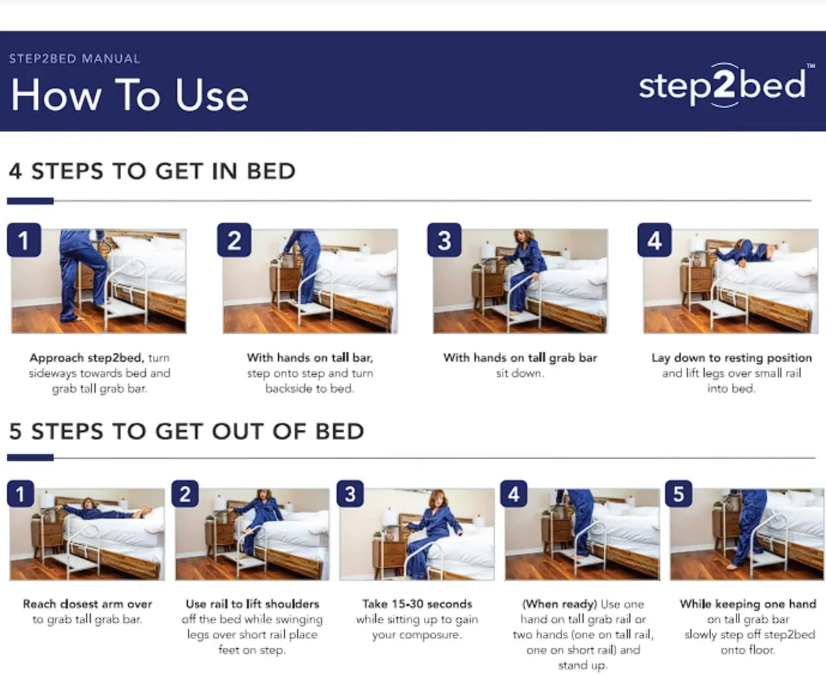 Deluxe Bed Rails for Elderly Adults - Adjustable Height Bed Safety Rail for Seniors with Cane Holder, LED Light, Mesh