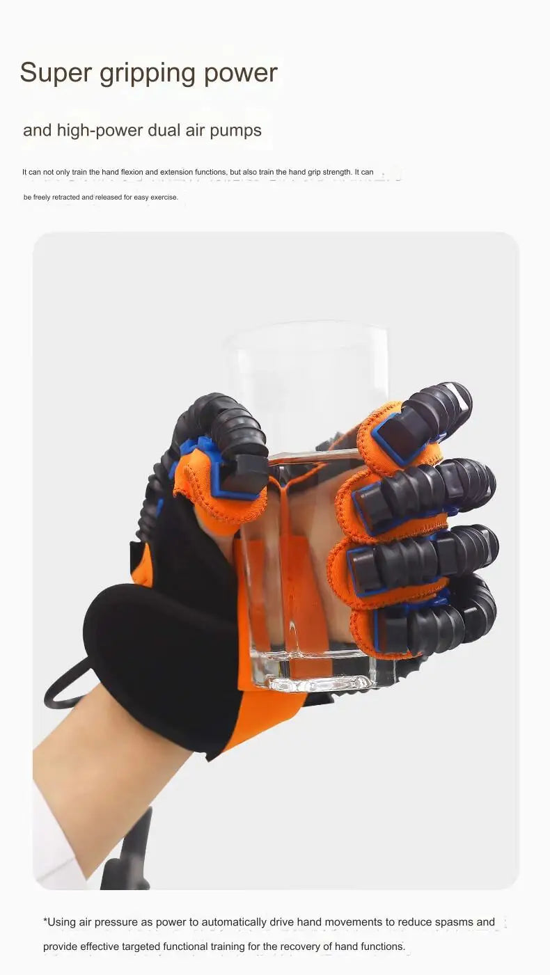 Hand Finger Rehabilitation Exerciser Robot Gloves Training Massage Gloves Stroke Hemiplegia Hand Function Recovery Health Care