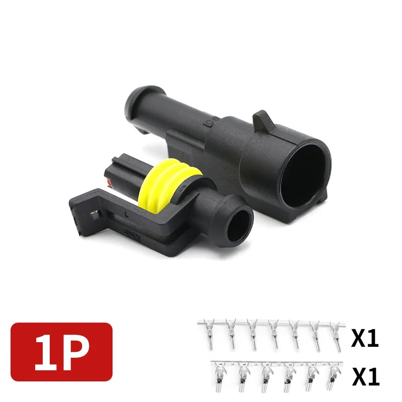 20/50/100Sets AMP Waterproof Connector 1/2/3/4/5/6 Pin 12A IP68 Electrical Automotive Wire Connector Plug Terminals Truck Car