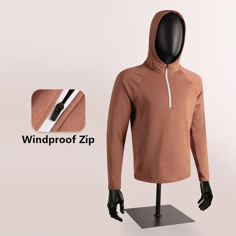 Mens Fitness Tracksuit Running Sport Hoodie Gym Joggers Hooded Outdoor Workout Athletic Clothing Muscle Training Sweatshirt Tops