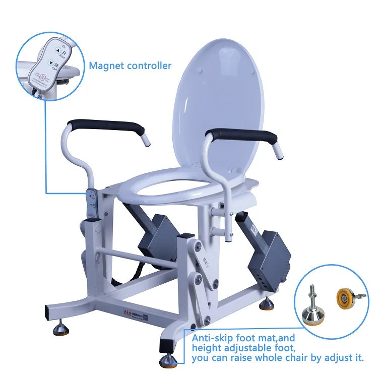 Senior health care products standing up toilet assist commode chair for old people