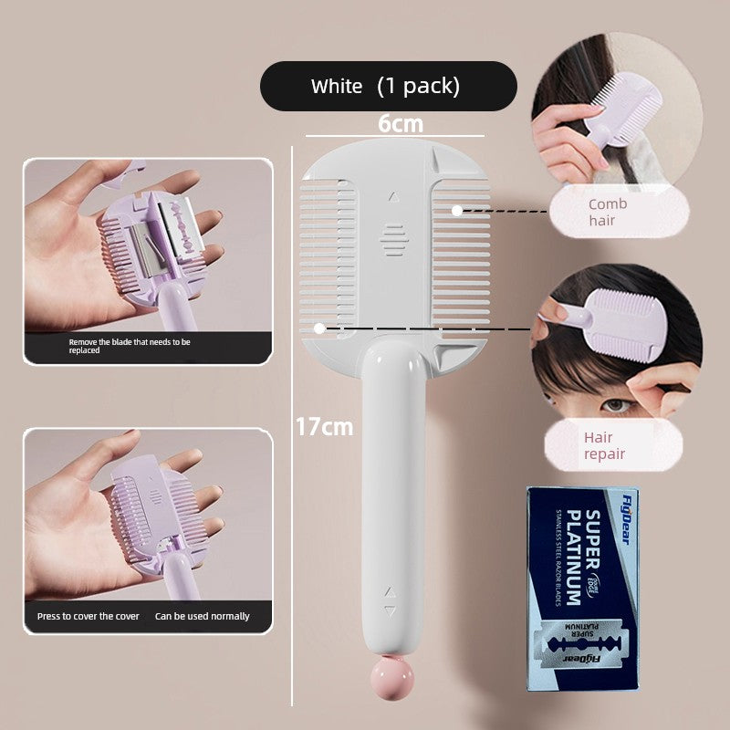 Bristle Three Rows Long Handle Makeup Pointed Tail Hair Setting Comb